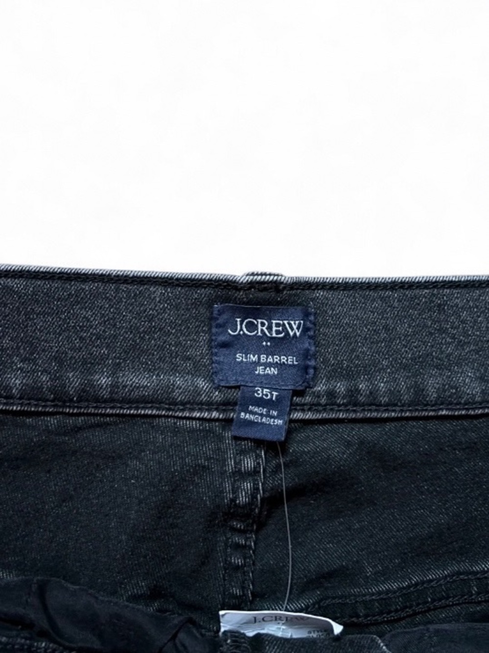J Crew Women’s Slim Barrel Leg Jeans Plus Size 35Tall Stretch Denim Washed Black - Picture 5 of 5